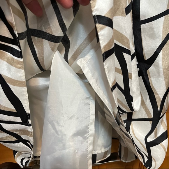 Jones New York Halter A-line Dress Size 8 Womans White/Black/Tan Sleeveless NWT - Picture 6 of 9